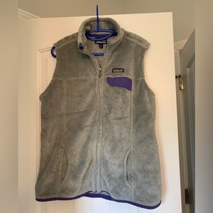 Patagonia Vest Gray & Purple XL EUC